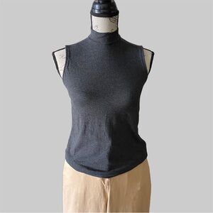 EILEEN FISHER Dark Gray Sleeveless Top Size XXS